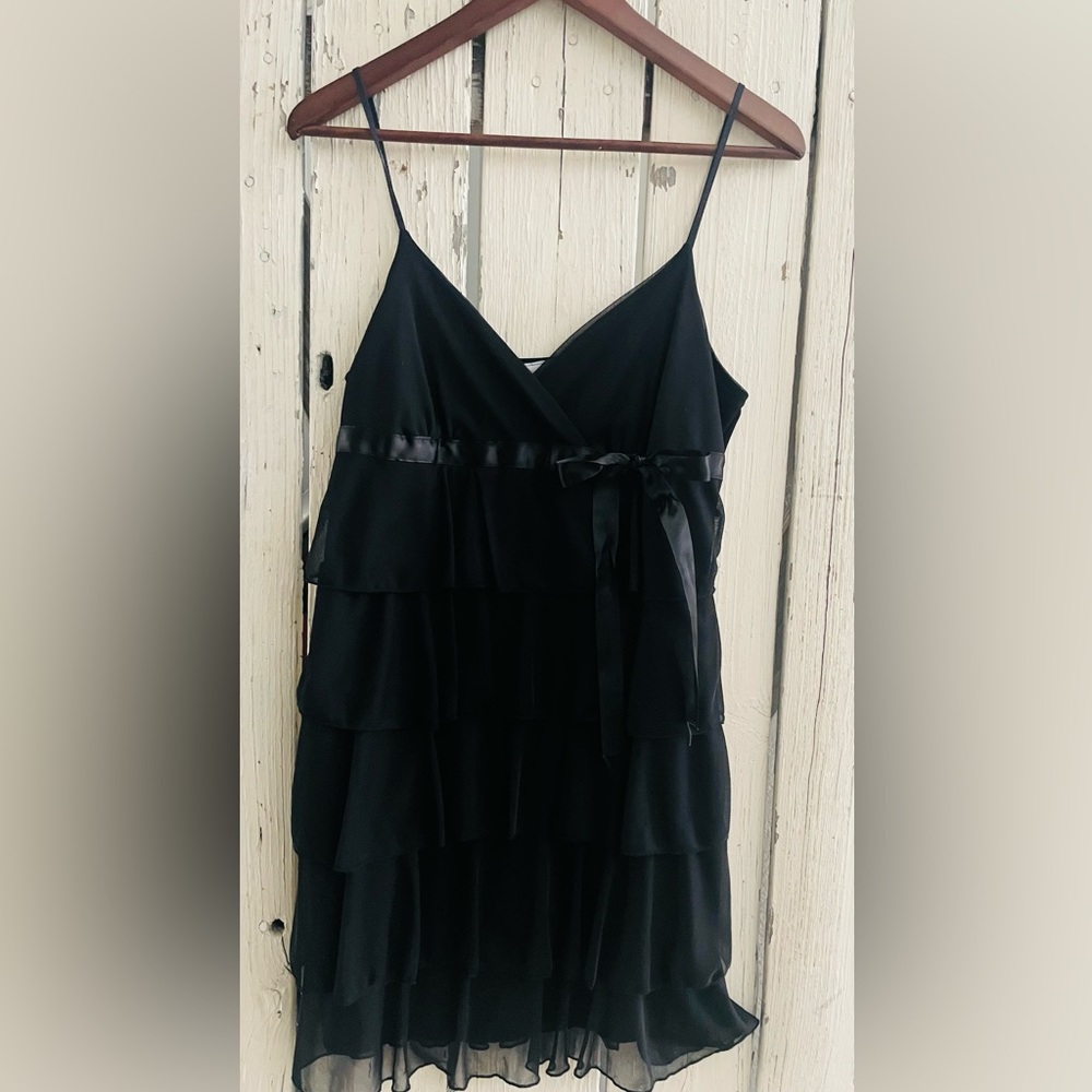 Charlotte Russe Spaghetti Strap Smocked‎ Ruffle Muni Dress